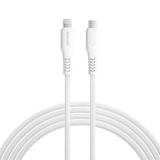 4smarts 465592 cable de conector Lightning 1,5 m Plata, Blanco