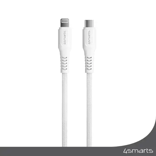 4smarts 465592 cable de conector Lightning 1,5 m Plata, Blanco