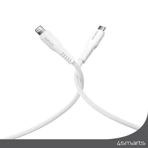 4smarts 465592 cable de conector Lightning 1,5 m Plata, Blanco