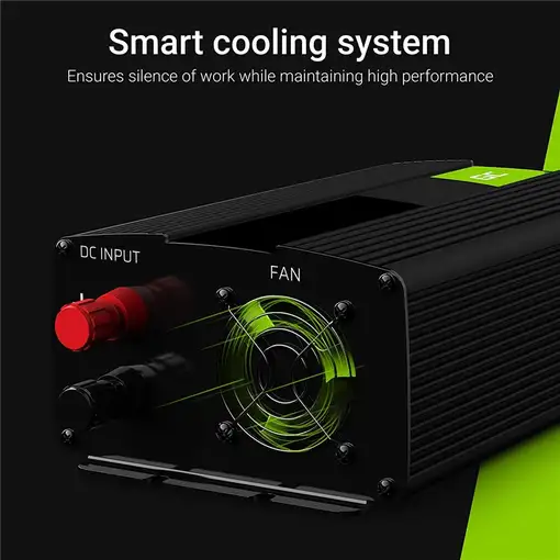 Green Cell INV03DE adaptador e inversor de corriente Auto/Interior 500 W Negro