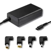 Qoltec 51761 adaptador e inversor de corriente Interior 65 W Negro