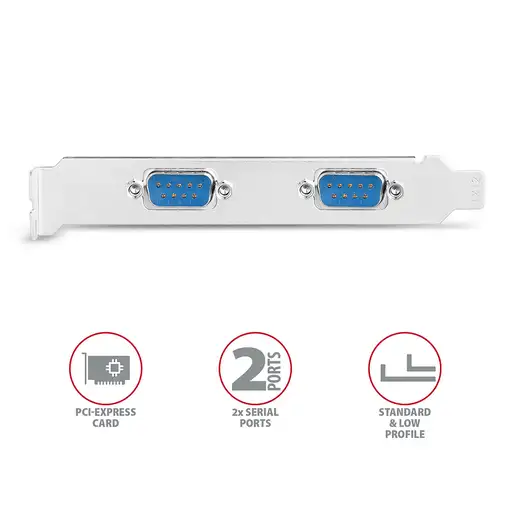 Axagon PCEA-S2N tarjeta y adaptador de interfaz Interno RS-232