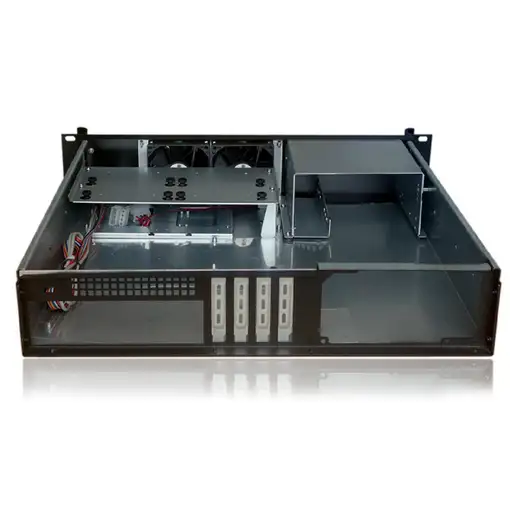 Techly I-CASE IPC-240L carcasa de ordenador Estante Negro