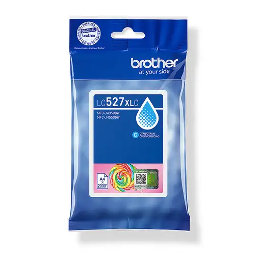 Brother LC527XLC cartucho de tinta 1 pieza(s) Original Alto rendimiento (XL) Cian