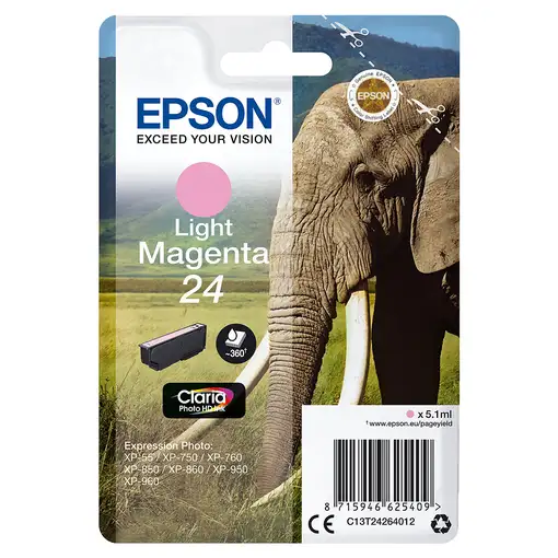 Epson Elephant Cartucho 24 magenta claro (etiqueta RF)