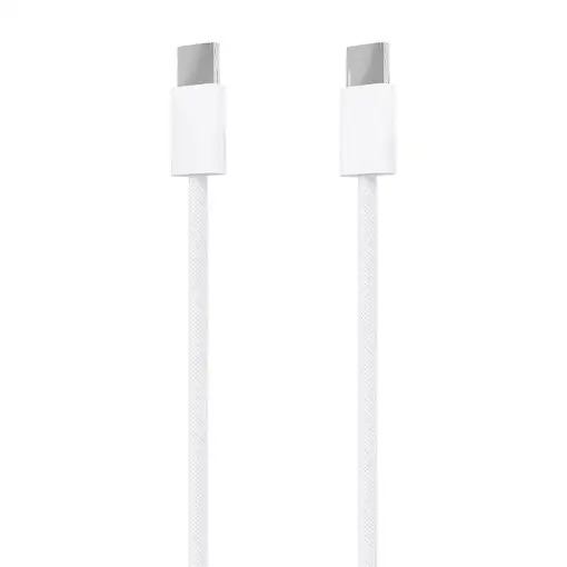 AISENS Cable USB 2.0 3A 60W Apple, tipo USB-C/M-USB-C/M, Blanco, 1.0m