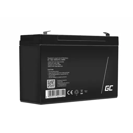 Green Cell AGM34 batería para sistema ups Sealed Lead Acid (VRLA) 6 V 14 Ah