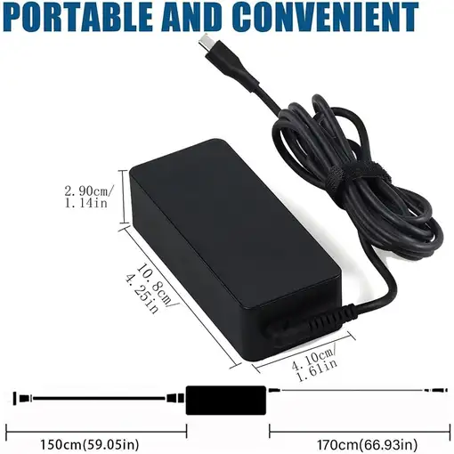 Lenovo 01FR030 adaptador e inversor de corriente Interior 65 W Negro