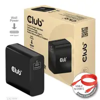 CLUB3D Cargador de viaje de 140 vatios con tecnología GaN, puerto único USB Tipo-C