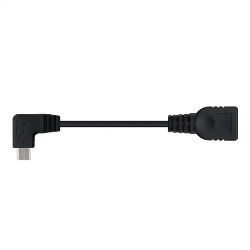 Nanocable CABLE USB 2.0 OTG ACODADO, TIPO MICRO B/M-A/H, NEGRO, 15 CM