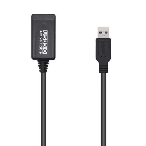 AISENS Cable USB 3.0 Prolongador Con Amplificador, Tipo A/M-A/H, Negro, 5.0m