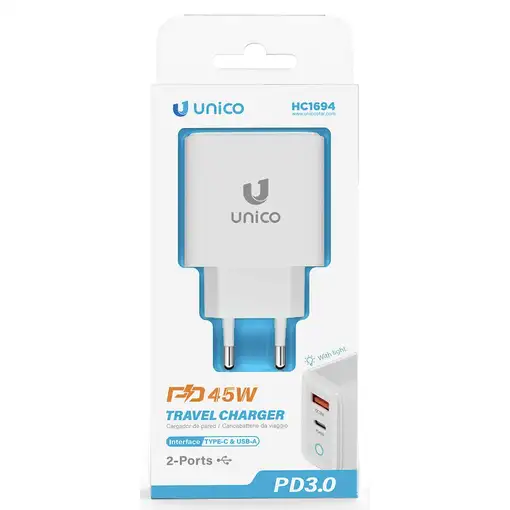 UNICO HC1694 cargador de dispositivo móvil Universal Blanco Corriente alterna Carg