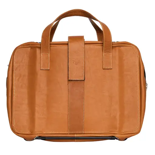 R-Go Tools Bolsa para portátil R-Go Viva, piel plena flor, con soporte integrado p