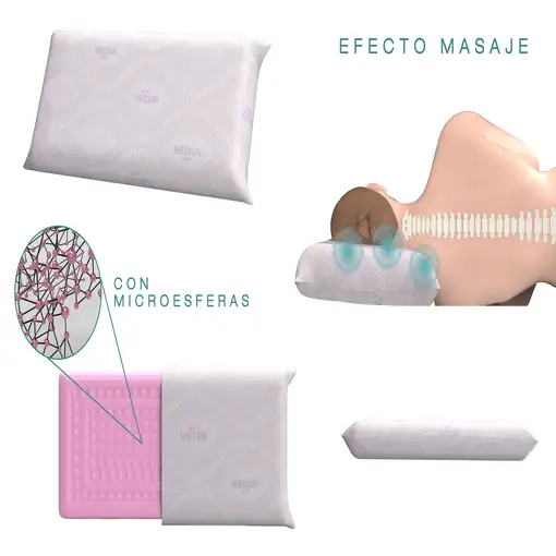 ALMOHADA TÉCNICA ESFERAS firmeza media 75 cm - Moonia