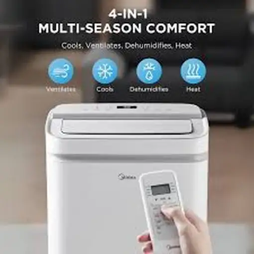 Midea MPPX-12HRN7-QB6 Aire Acondicionado Portatil 3,5kw bomba de calor