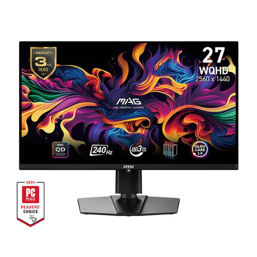 MSI MAG 271QPXDE QD-OLED E2 pantalla para PC 67,3 cm (26.5") 2560 x 1440 Pixeles