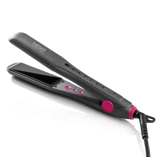 Haeger HS-35B.006A Utensilio de peinado Plancha de pelo Caliente Negro, Rosa 230 W