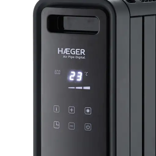 Haeger HE-20D.003A calefactor eléctrico Interior Negro 2000 W Convector