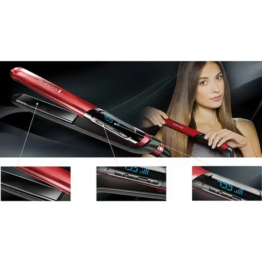 Remington S9600 Utensilio de peinado Plancha de pelo Caliente Rojo 3 m