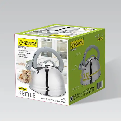 Feel Maestro MR-1304 tetera 2,5 L Gris, Acero inoxidable