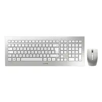 CHERRY DW 8000 teclado Ratón incluido Oficina RF inalámbrico QWERTZ Alemán Plata,