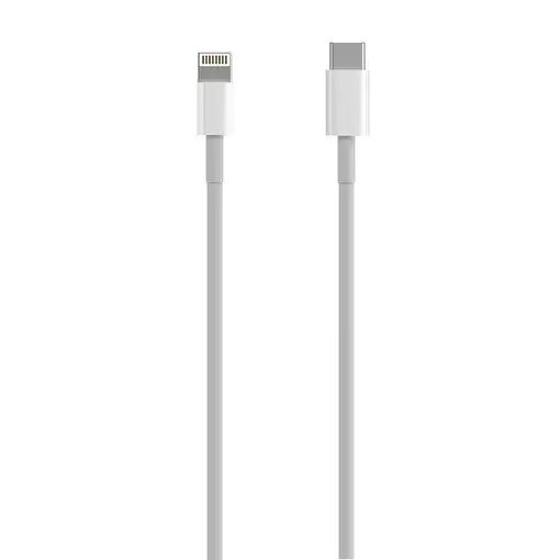 AISENS Cable USB 2.0 USB-C A Lightning PD 2A, Lightning/M-USB-C/M, Blanco, 0.5 m