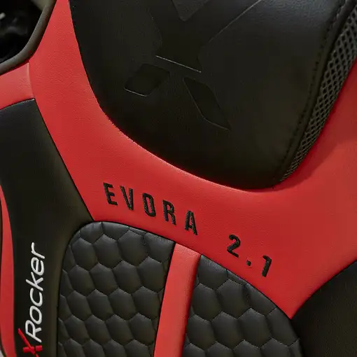 X Rocker 2020014 silla para videojuegos Silla gaming Asiento acolchado Negro, Rojo