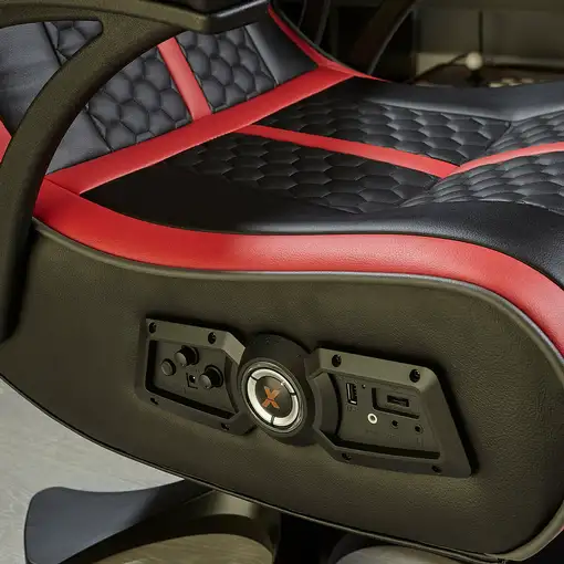 X Rocker 2020014 silla para videojuegos Silla gaming Asiento acolchado Negro, Rojo