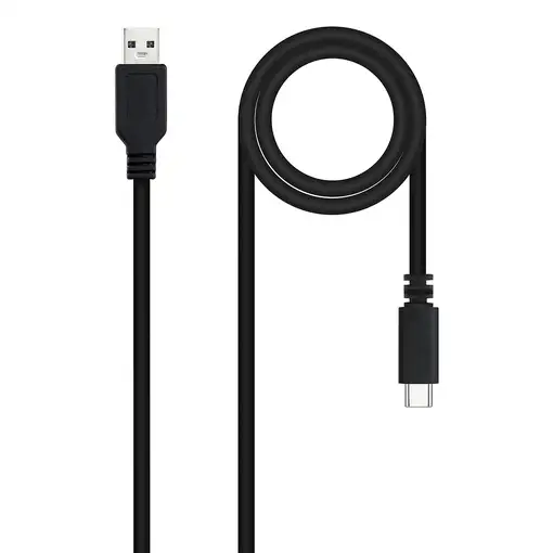 Nanocable USB 2.0, 1m cable USB USB C USB A Negro