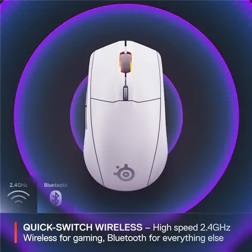Steelseries 62524 ratón Juego mano derecha RF Wireless + Bluetooth + USB Type-C Óp