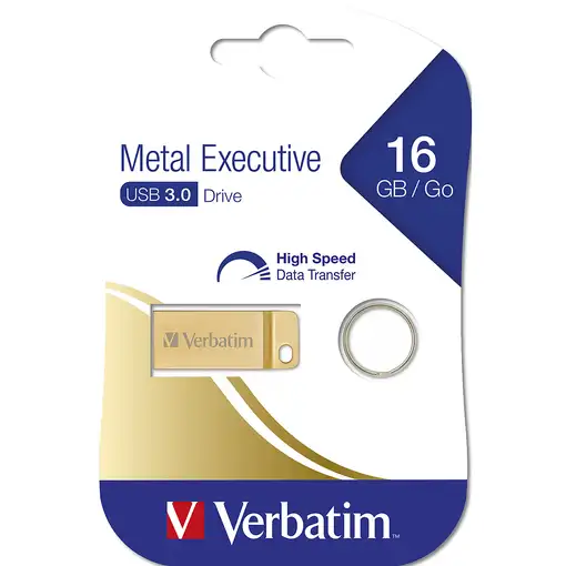 Verbatim Metal Executive - Unidad USB 3.0 de 16 GB - Oro