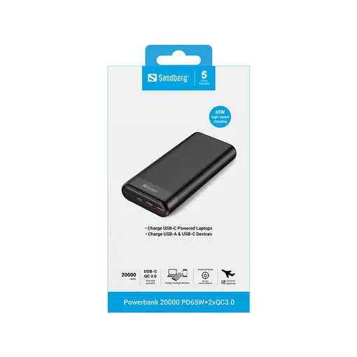 Sandberg 420-62 batería externa Ión de litio 20000 mAh Negro