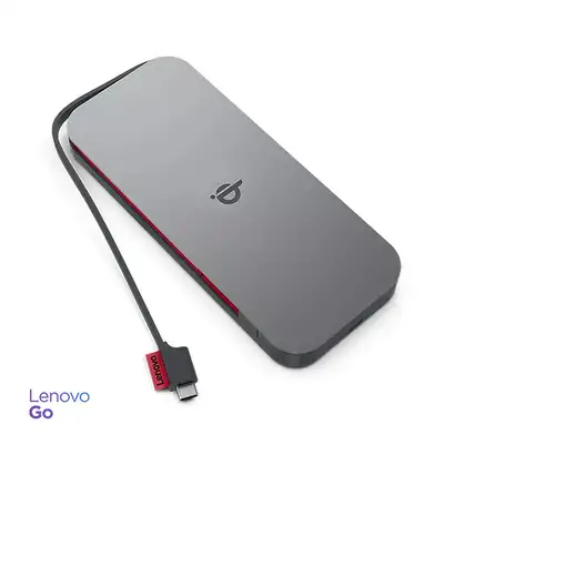 Lenovo GO Polímero de litio 10000 mAh Cargador inalámbrico Gris