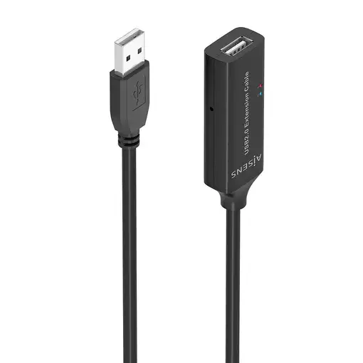 AISENS Cable USB 2.0 Prolongador con Amplificador, Tipo A/M-A/H, Negro, 15m