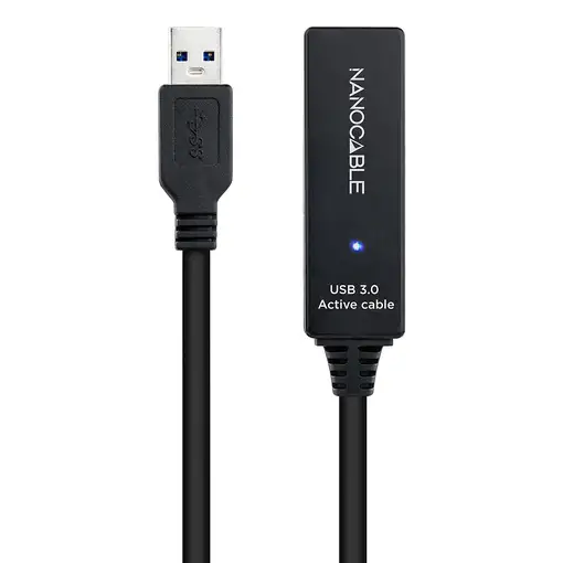 Nanocable Cable USB 3.0 prolongador con amplificador, tipo A/M-A/H, 15m