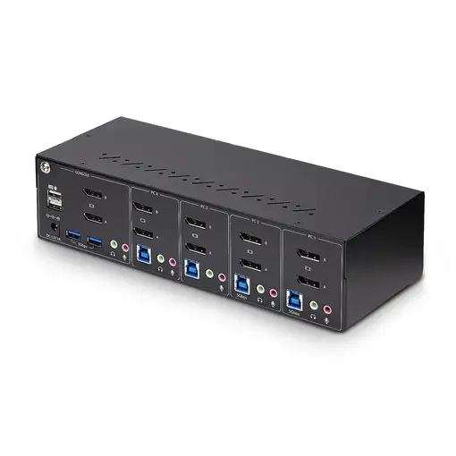 StarTech.com Switch Conmutador KVM de 4 Puertos y 2 Monitores DisplayPort - 4K 60H
