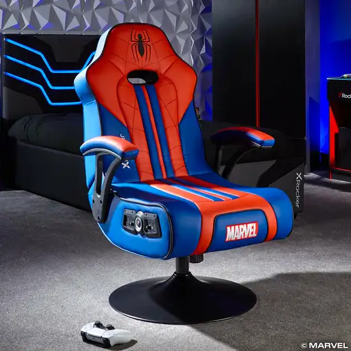 X Rocker 2021195 silla para videojuegos Silla gaming Asiento acolchado Azul, Rojo