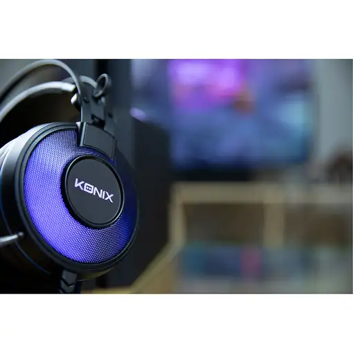 Konix 61881105272 auricular y casco Auriculares Alámbrico Diadema Juego Negro