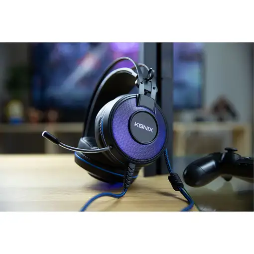Konix 61881105272 auricular y casco Auriculares Alámbrico Diadema Juego Negro