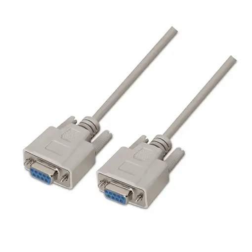 AISENS A112-0066 cable de serie Beige 1,8 m DB9
