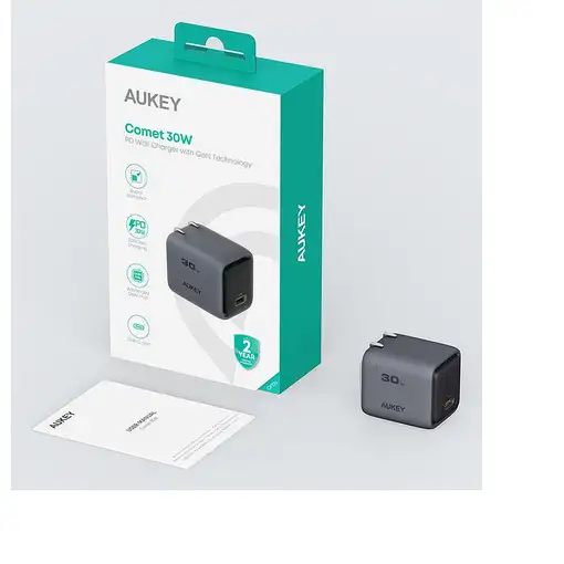AUKEY Comet Mini Auriculares, Portátil, Smartphone, Tableta Gris Corriente alterna