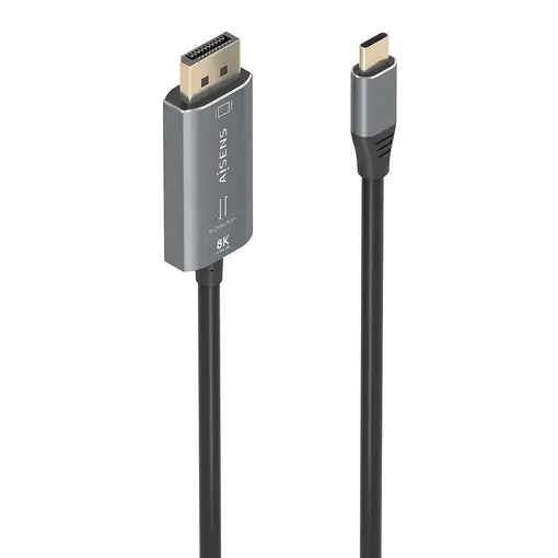AISENS Cable Conversor Aluminio Bidireccional USB-C A DisplayPort 8K@60Hz, USB-C/M