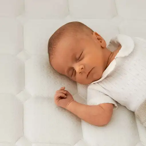 Colchón viscoelástico de cuna, 12 cm alto, 60x120 cm Baby One Blanco NAILU