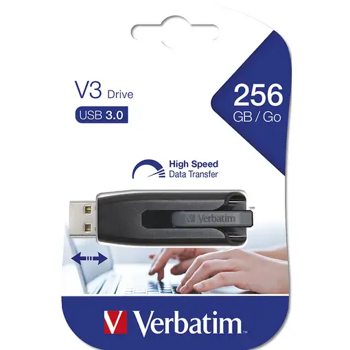 Verbatim V3 - Unidad USB 3.0 256 GB - Negro