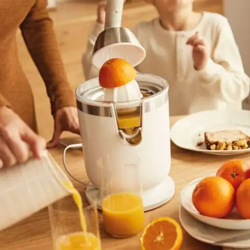 NEW CHEF-Exprimidor Eléctrico Zumo de Palanca Juicer Excellence Blanco(300W)
