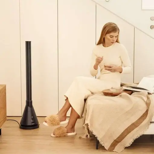 NEWLUX Ventilador frío Calor Dual 365 Negro,Sin Aspas,Calefactor Cerámico