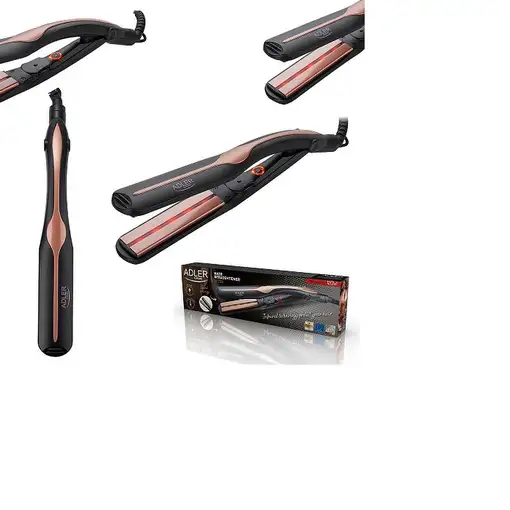 Adler AD 2318 Utensilio de peinado Plancha de pelo Caliente Negro, Coral 120 W