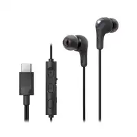 JVC HA-FR9UC Auriculares Alámbrico Dentro de oído Llamadas/Música USB Tipo C Negro