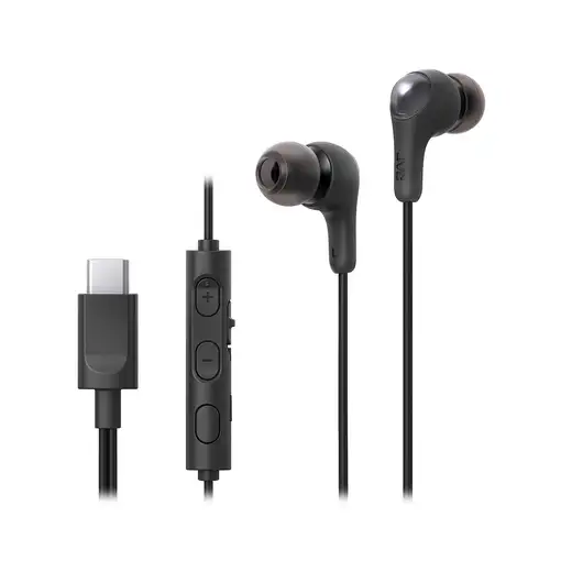 JVC HA-FR9UC Auriculares Alámbrico Dentro de oído Llamadas/Música USB Tipo C Negro