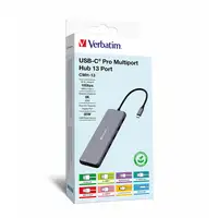 Verbatim CMH-13 USB Tipo C 10000 Mbit/s Plata